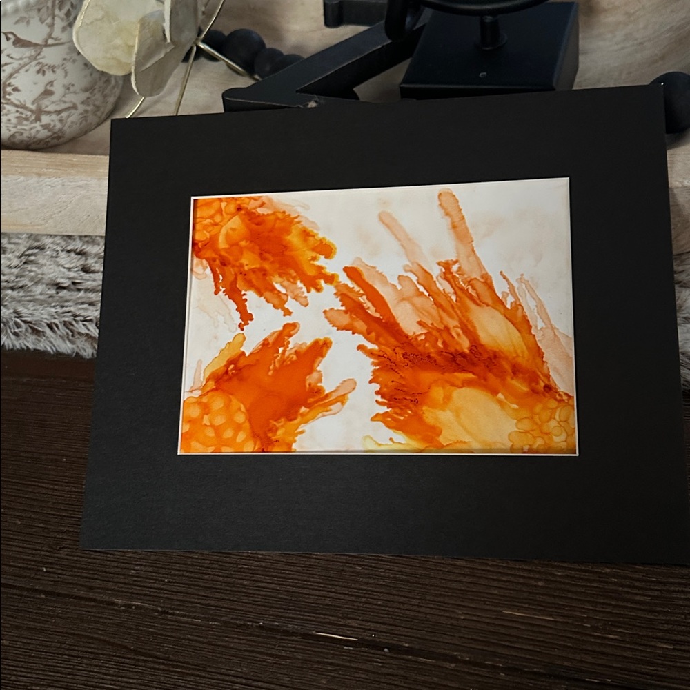 Hand made original abstract alcohol ink wall decor painting